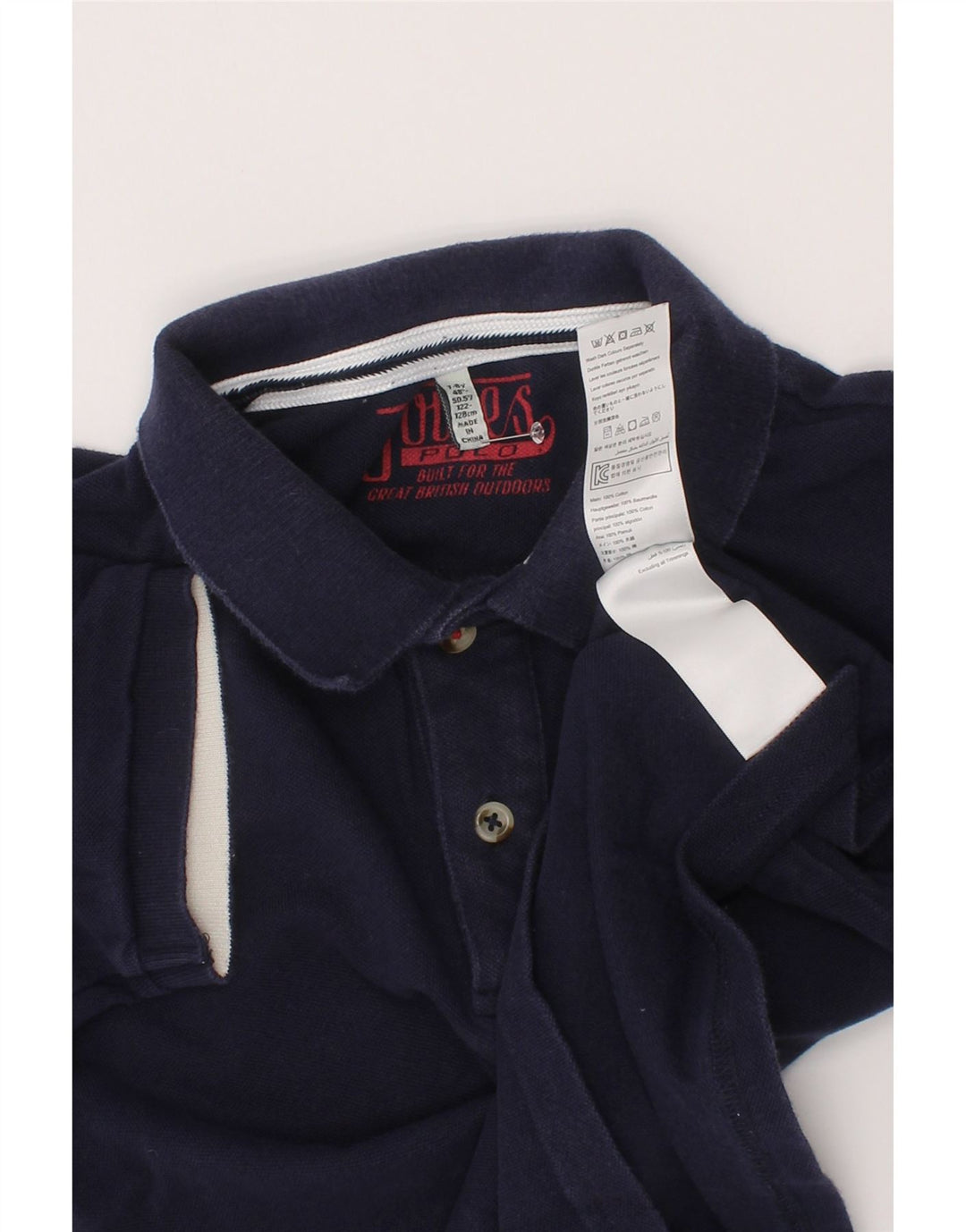 Joules Boys Polo Shirt 7-8 Years Navy Blue Cotton