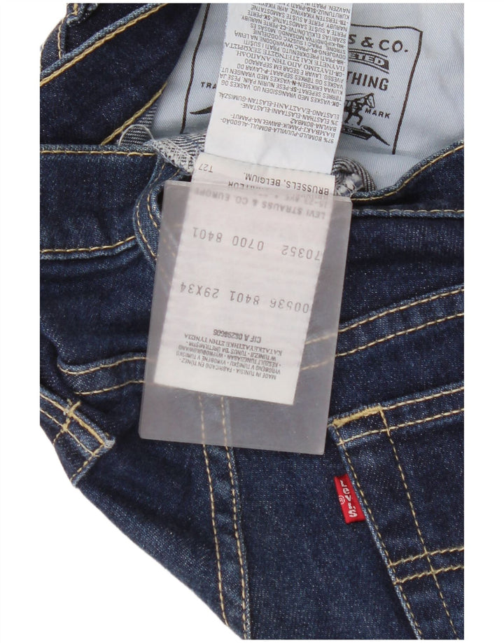 Levi's Womens Straight Jeans W29 L28 Navy Blue Cotton
