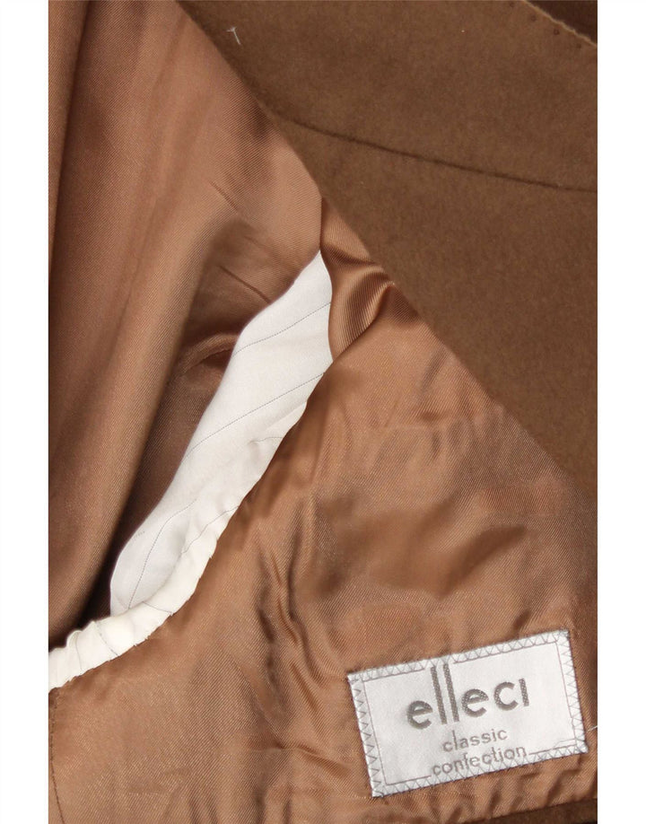 Elleci Mens 2 Button Blazer Jacket UK 40 Large Brown Lambswool