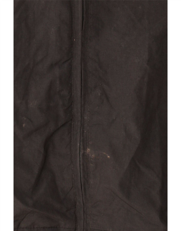 Asics Mens Bomber Jacket UK 44 2XL Black Nylon
