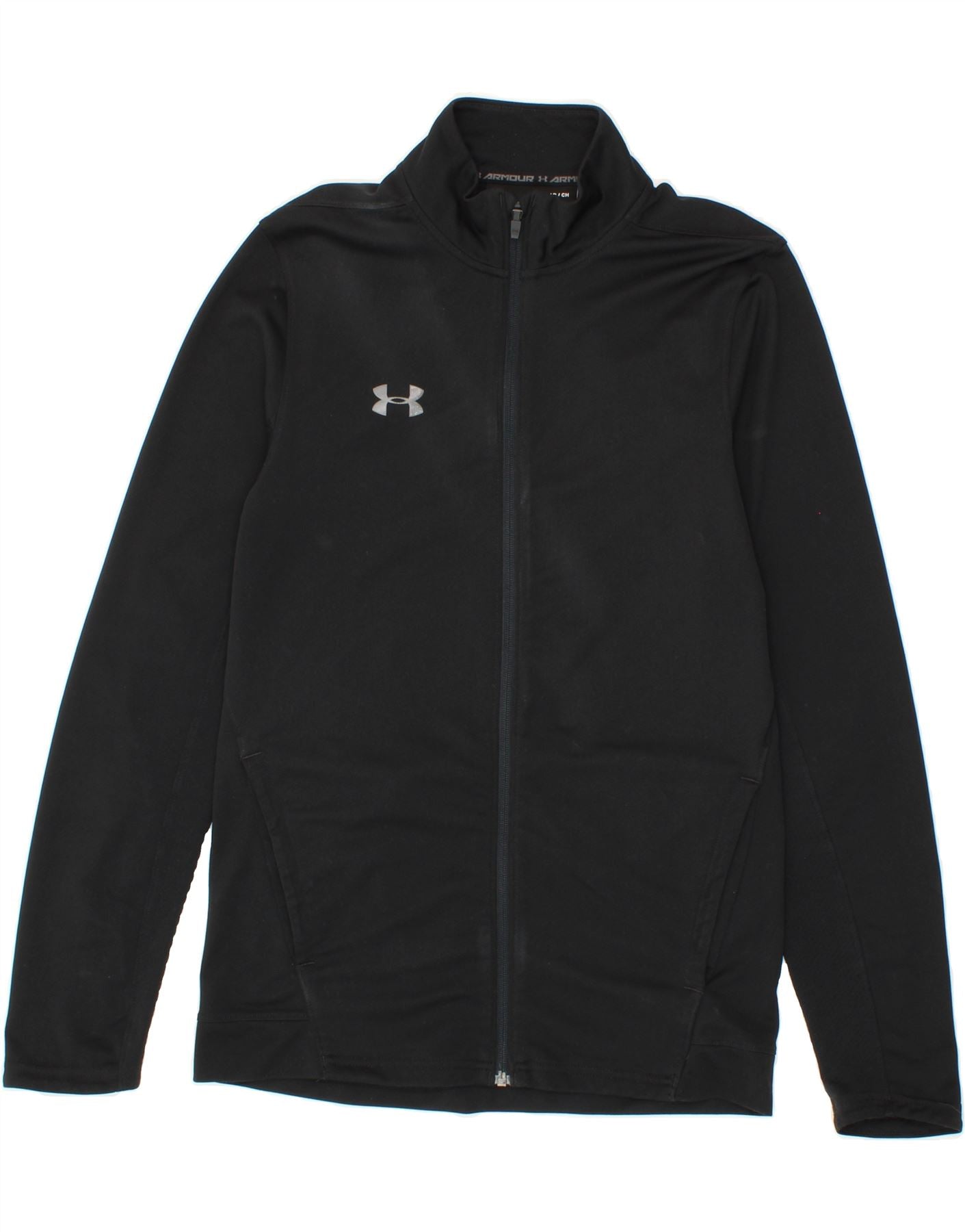 UNDER ARMOUR Mens Graphic Tracksuit Top Jacket Small Black