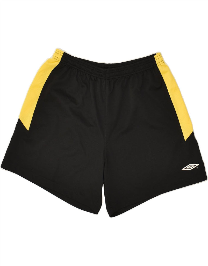 UMBRO Womens Sport Shorts XL Black Colourblock Polyester Vintage Umbro and Second-Hand Umbro from Messina Hembry 