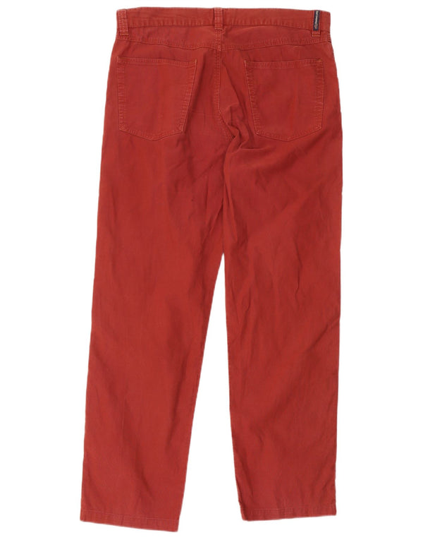 Best Company Mens Straight Casual Trousers W34 L29 Red Cotton