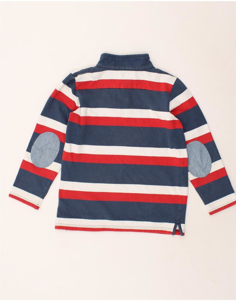 JOULES Boys Button Neck Sweatshirt Jumper 11-12 Years Navy Blue Striped | Vintage Joules | Thrift | Second-Hand Joules | Used Clothing | Messina Hembry 