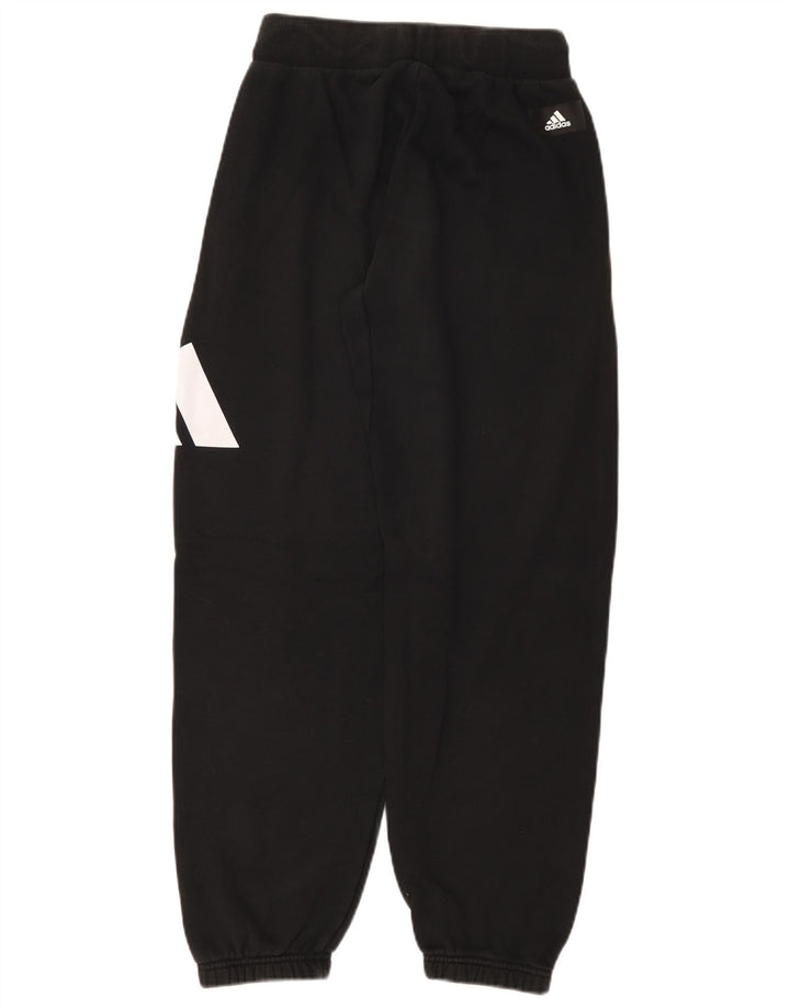 ADIDAS Womens Graphic Tracksuit Trousers Joggers UK 10 Small  Black Cotton