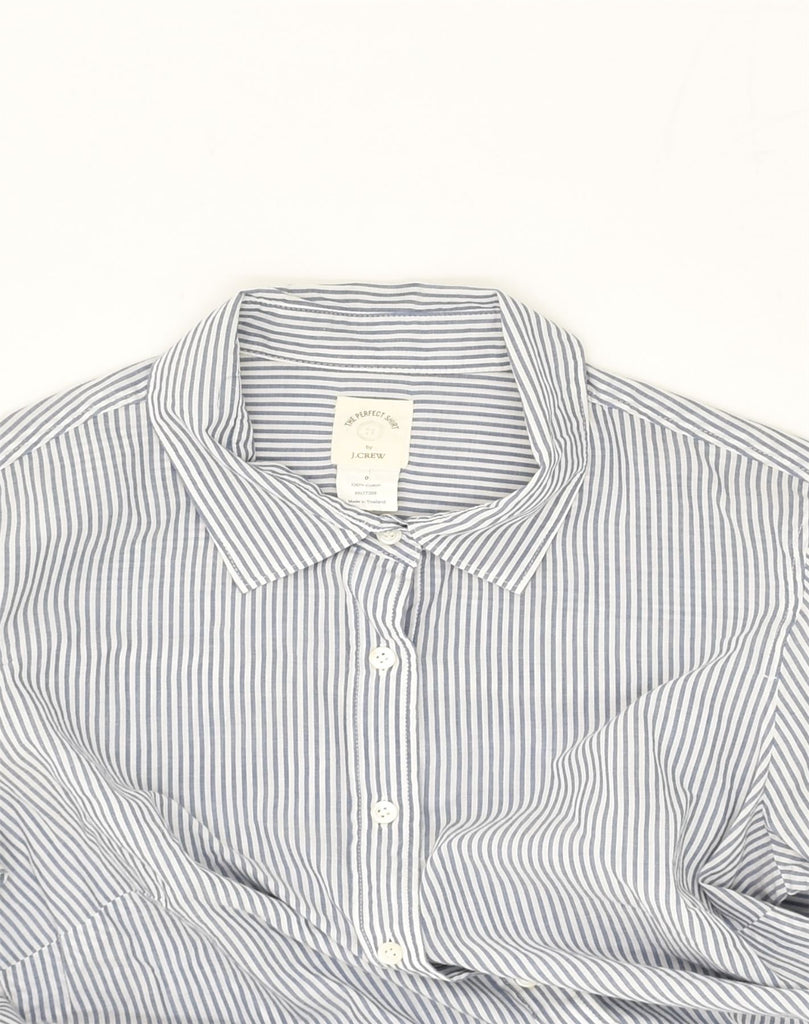 J. CREW Womens Shirt US 0 XS Grey Pinstripe Cotton | Vintage J. Crew | Thrift | Second-Hand J. Crew | Used Clothing | Messina Hembry 