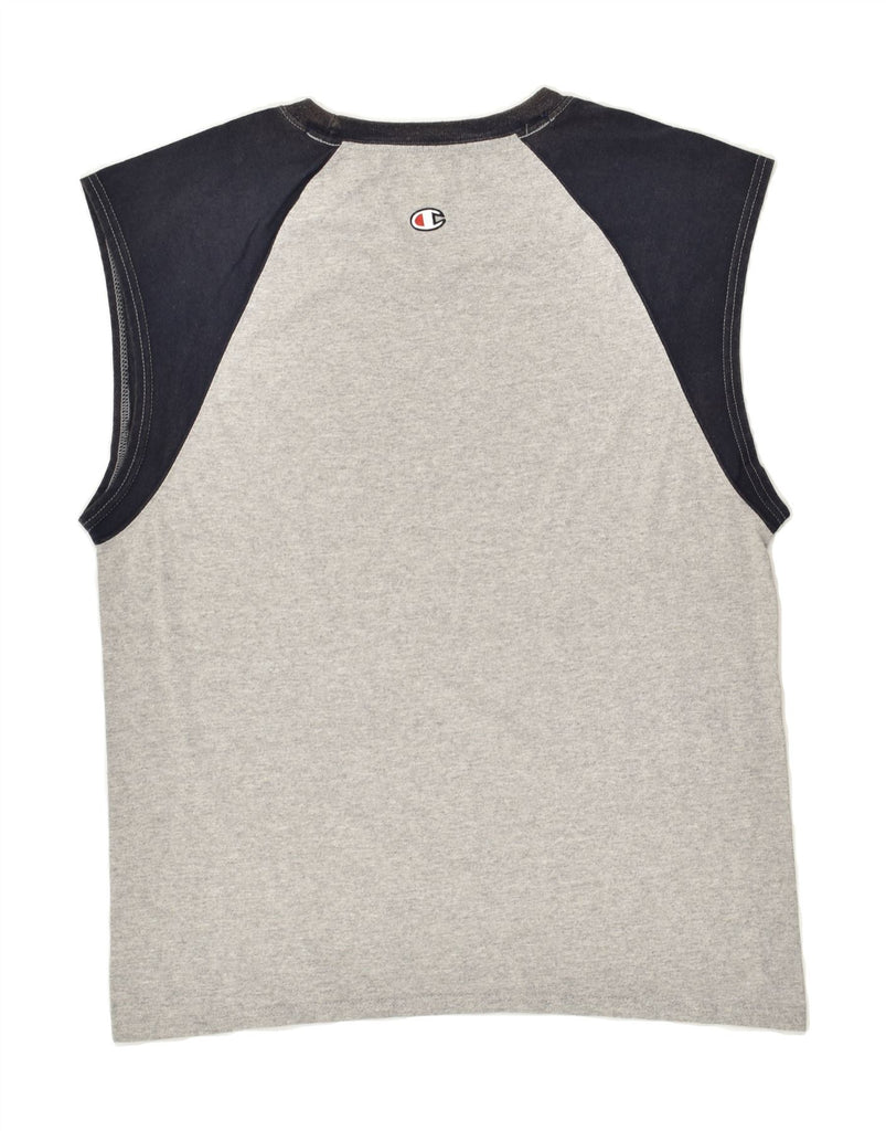 CHAMPION Mens Vest Top Large Grey Cotton | Vintage Champion | Thrift | Second-Hand Champion | Used Clothing | Messina Hembry 