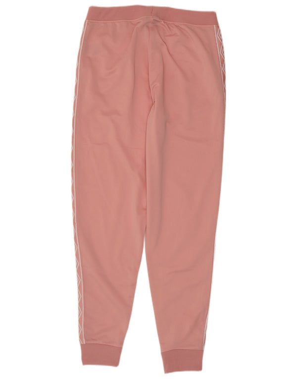 Umbro Womens Graphic Tracksuit Trousers Joggers UK 14 Medium Pink