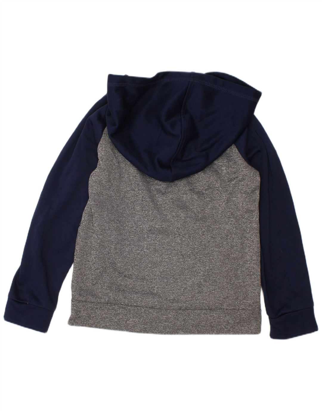 PUMA Boys Graphic Zip Hoodie Sweater 5-6 Years Grey Colourblock Polyester