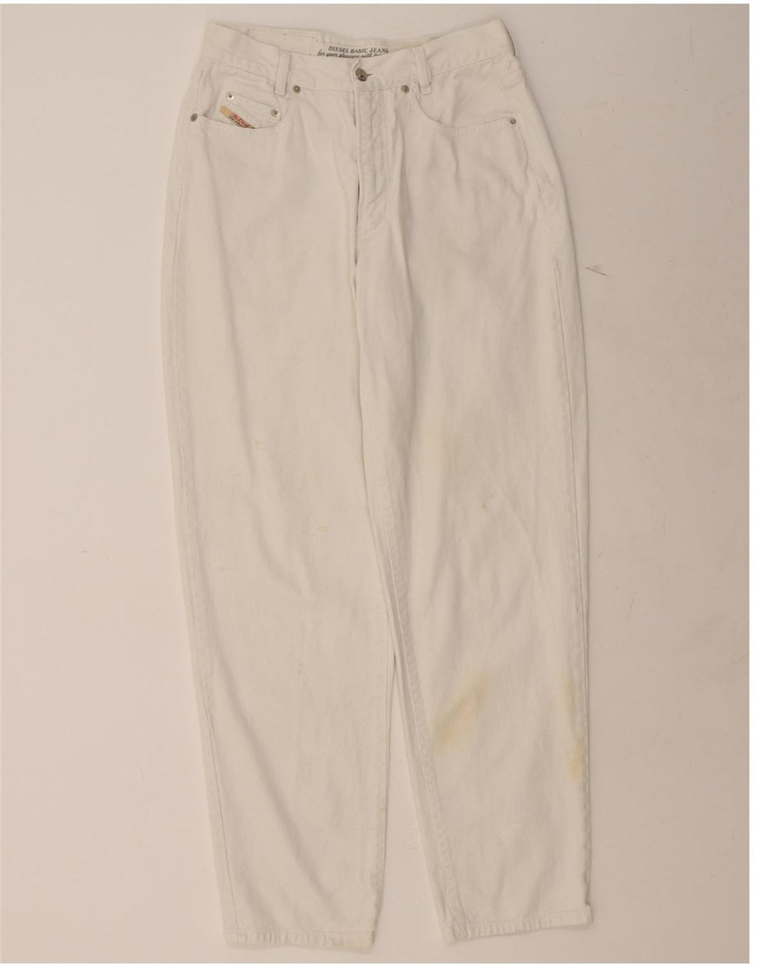 DIESEL Mens Tapered Jeans W34 L34 White Cotton Vintage Diesel and Second-Hand Diesel from Messina Hembry 