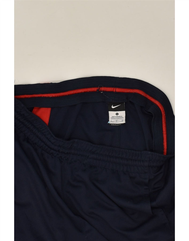 NIKE Mens Graphic Sport Shorts Small Navy Blue Colourblock Polyester | Vintage Nike | Thrift | Second-Hand Nike | Used Clothing | Messina Hembry 