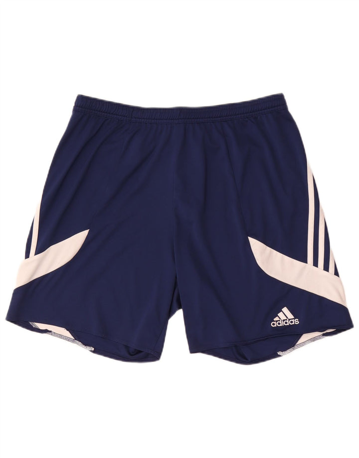 Adidas Mens Climalite Sport Shorts Large Navy Blue Colourblock Polyester