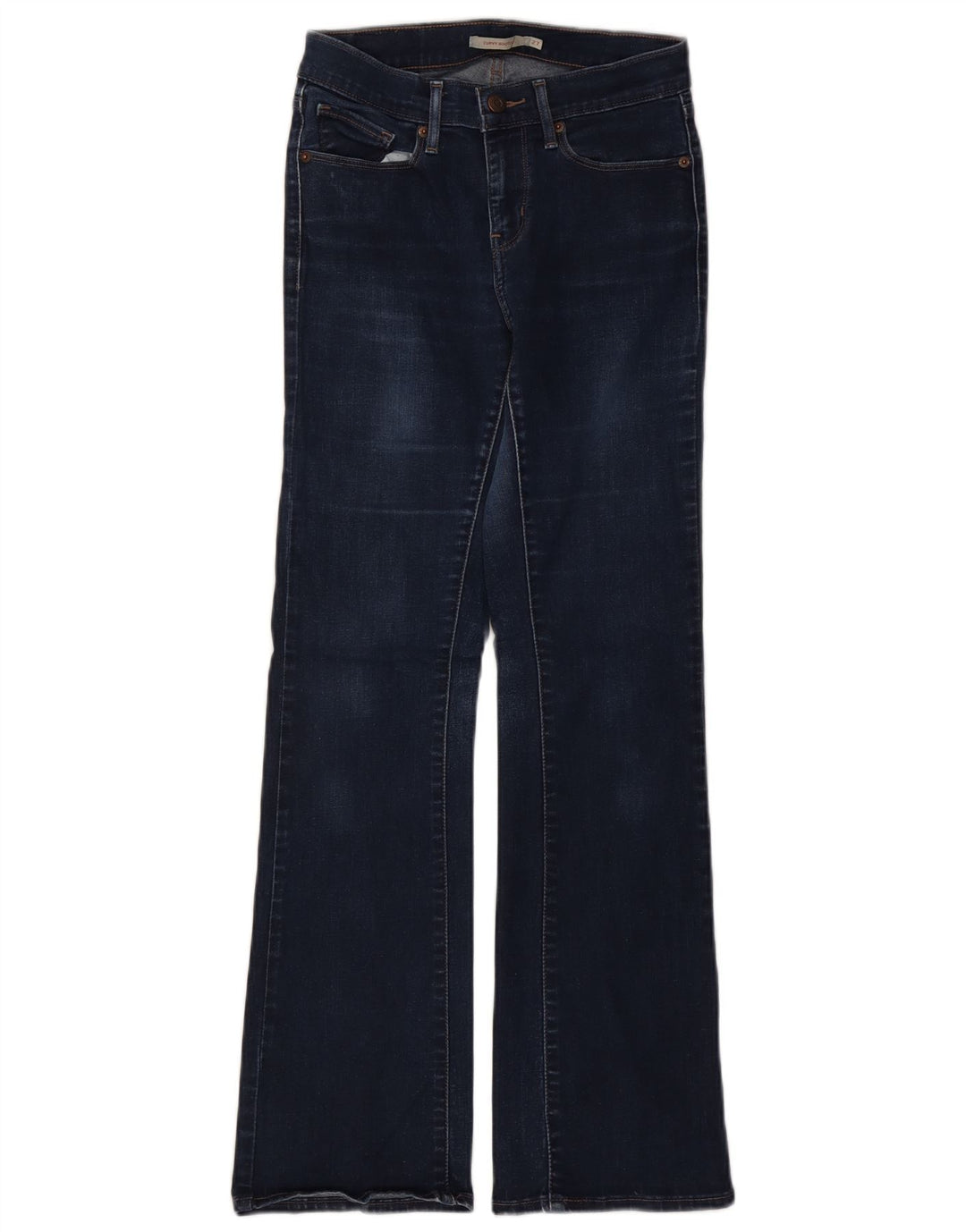 Levi's Womens Curvy Bootcut Jeans W27 L32 Navy Blue Cotton