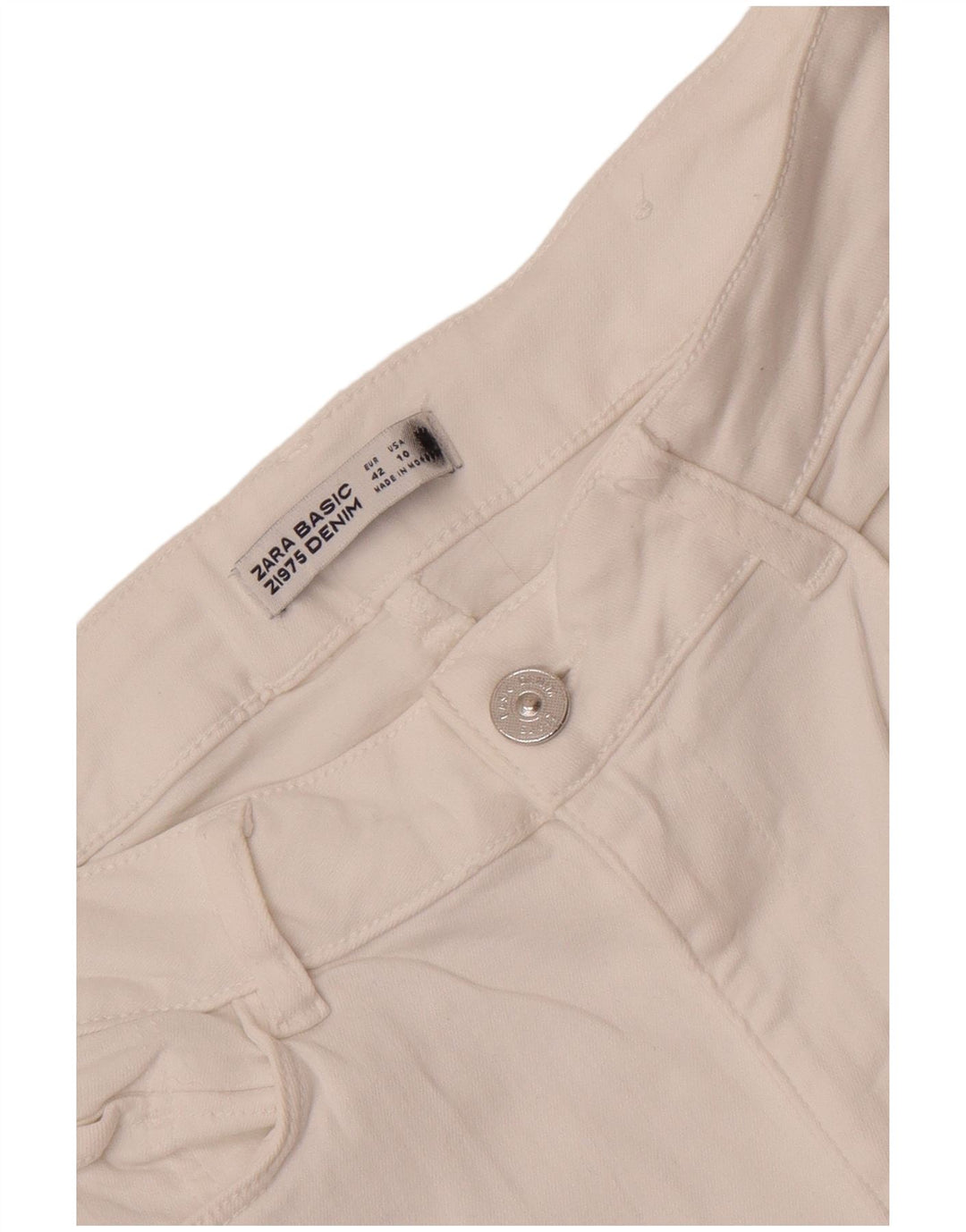 Zara Womens Skinny Jeans EU 42 Large W32 L31 White
