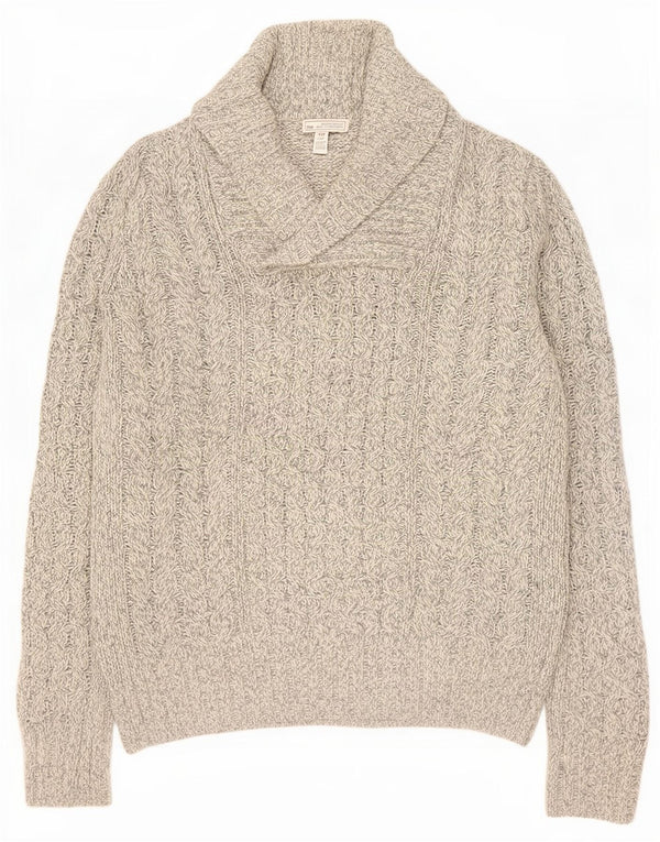 Gap Mens Shawl Neck Jumper Sweater Small Grey Flecked Acrylic