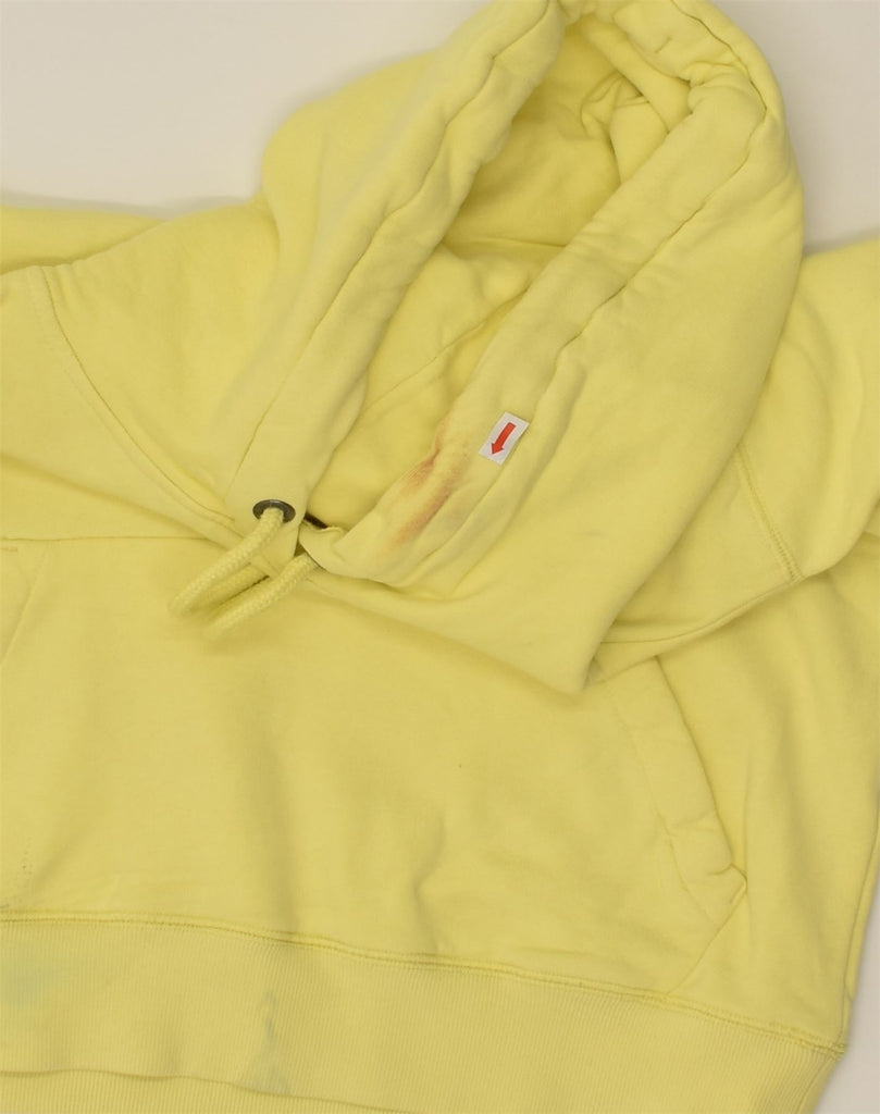 JACK WILLS Womens Graphic Hoodie Jumper UK 8 Small Yellow Cotton | Vintage Jack Wills | Thrift | Second-Hand Jack Wills | Used Clothing | Messina Hembry 