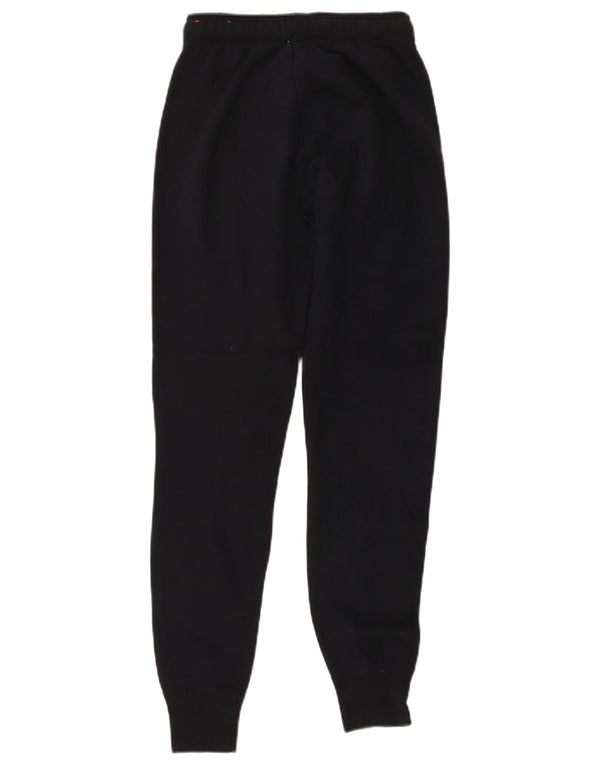 Nike Womens Graphic Tracksuit Trousers Joggers UK 4 XS Black Cotton