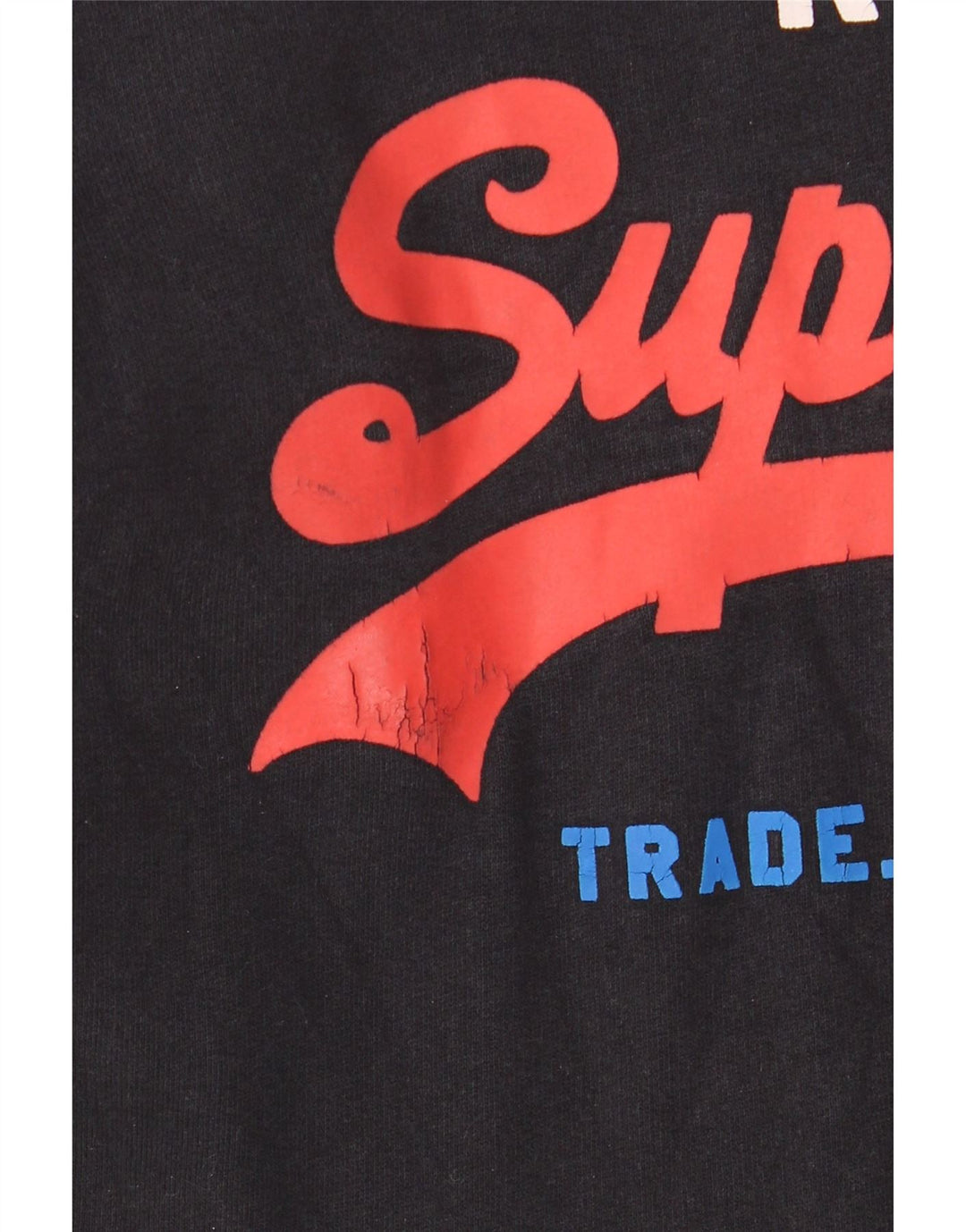 Superdry Mens Graphic Hoodie Jumper Medium Black Cotton