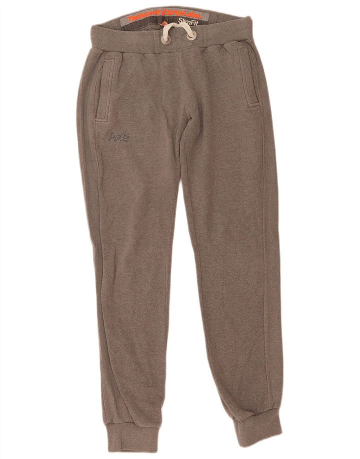 Superdry Womens Tracksuit Trousers Joggers UK 14 Medium Grey Flecked