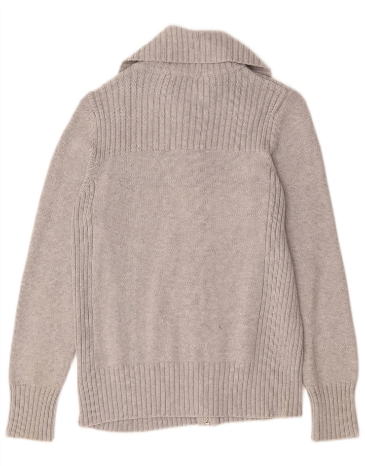 Marks & Spencer Womens Cardigan Sweater UK 14 Large Grey Cotton