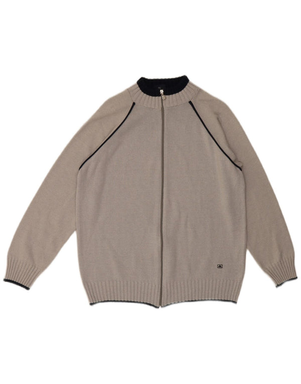 Ellesse Mens Cardigan Sweater XL Grey Cotton