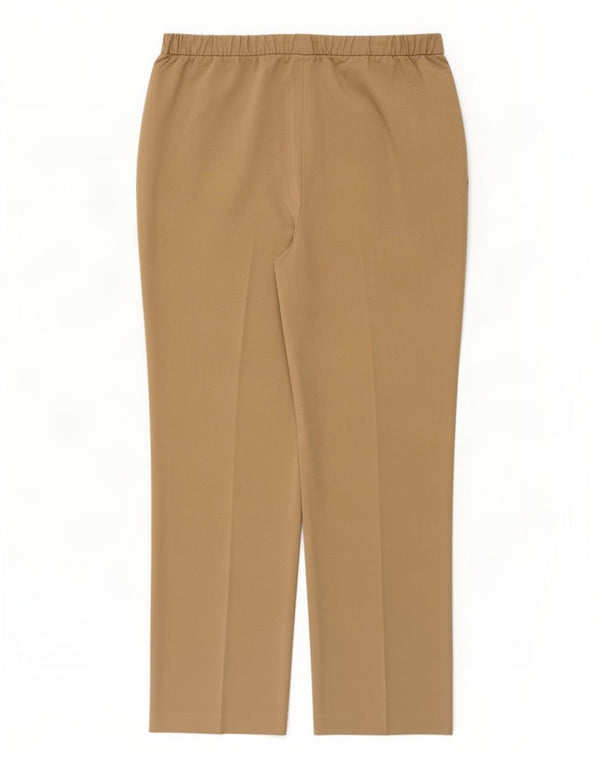 Marks & Spencer Womens Slim Fit Casual Trousers UK 16 Large W34 L30 Brown