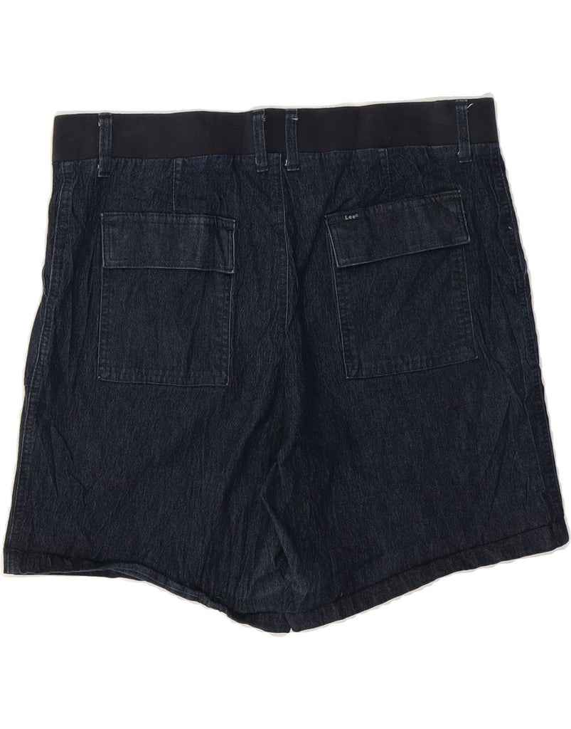 LEE Womens Mid Rise Regular Denim Bermuda Shorts US 14 XL W36  Black Vintage Lee and Second-Hand Lee from Messina Hembry 