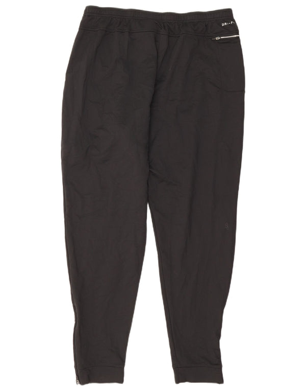 Nike Mens Dri Fit Tracksuit Trousers Joggers Large Black Polyester