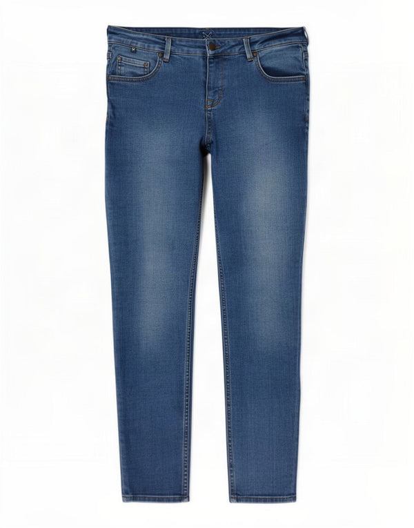 Crew Clothing Womens Slim Jeans UK 14 Large W34 L28 Blue Cotton