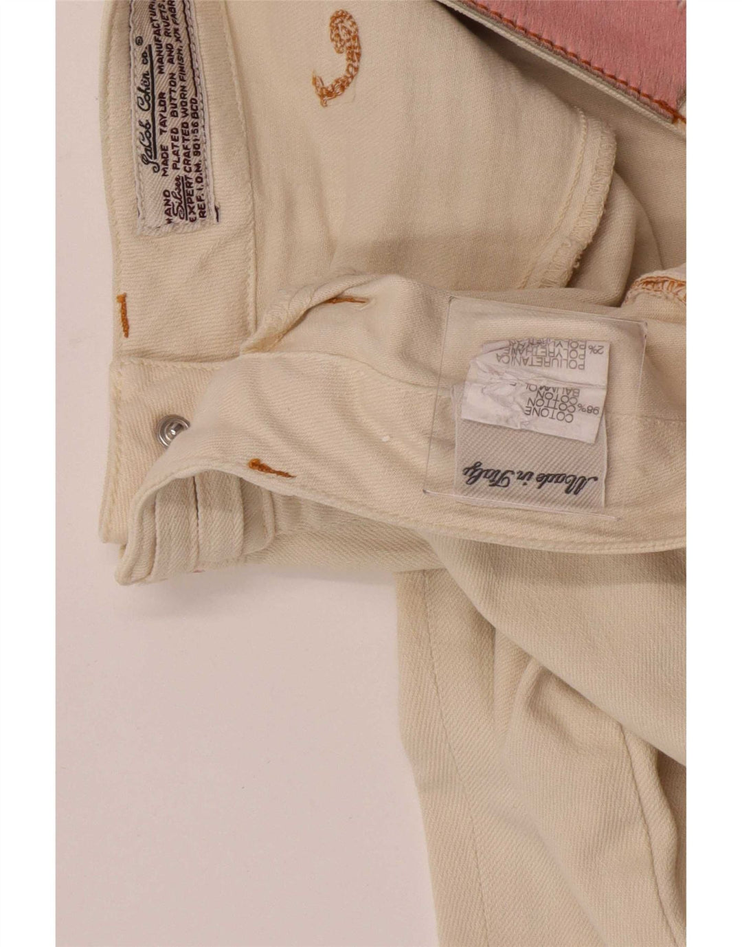 Jacob Cohen Womens Slim Jeans W28 L30 Beige Cotton
