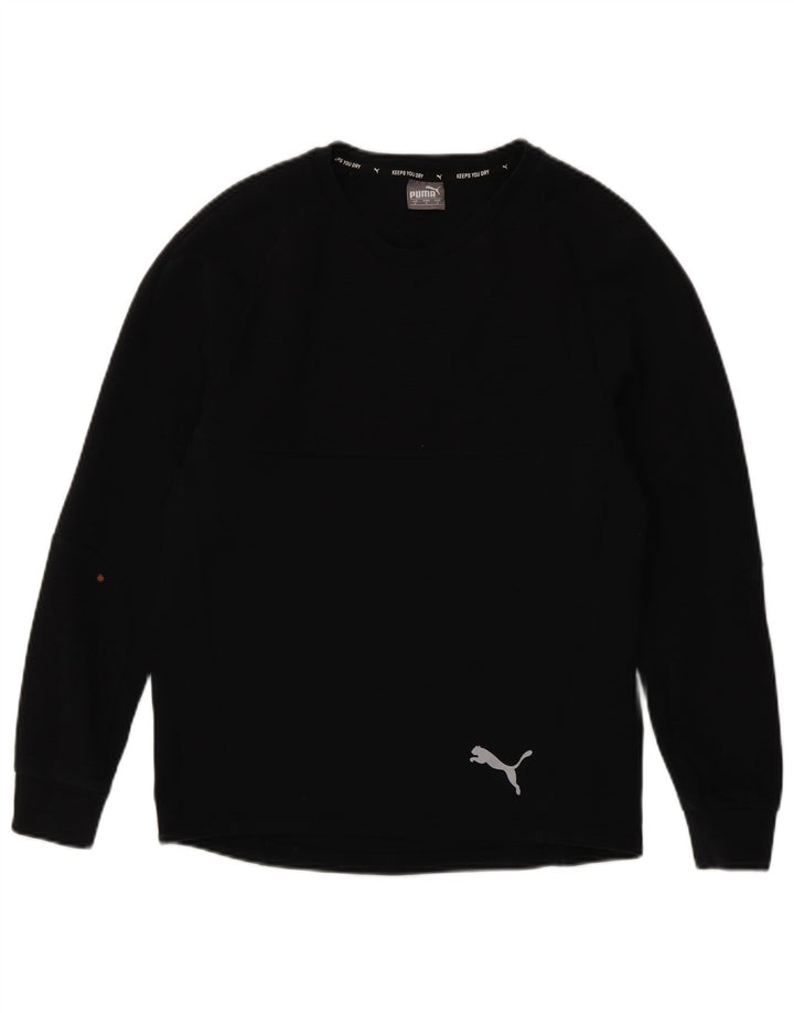 Puma Mens Top Long Sleeve Small Navy Blue Cotton