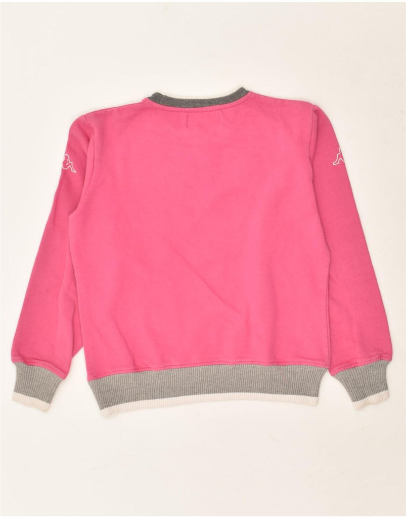 CHAMPION Girls Graphic Sweatshirt Jumper 14-15 Years Medium  Pink Cotton | Vintage Champion | Thrift | Second-Hand Champion | Used Clothing | Messina Hembry 