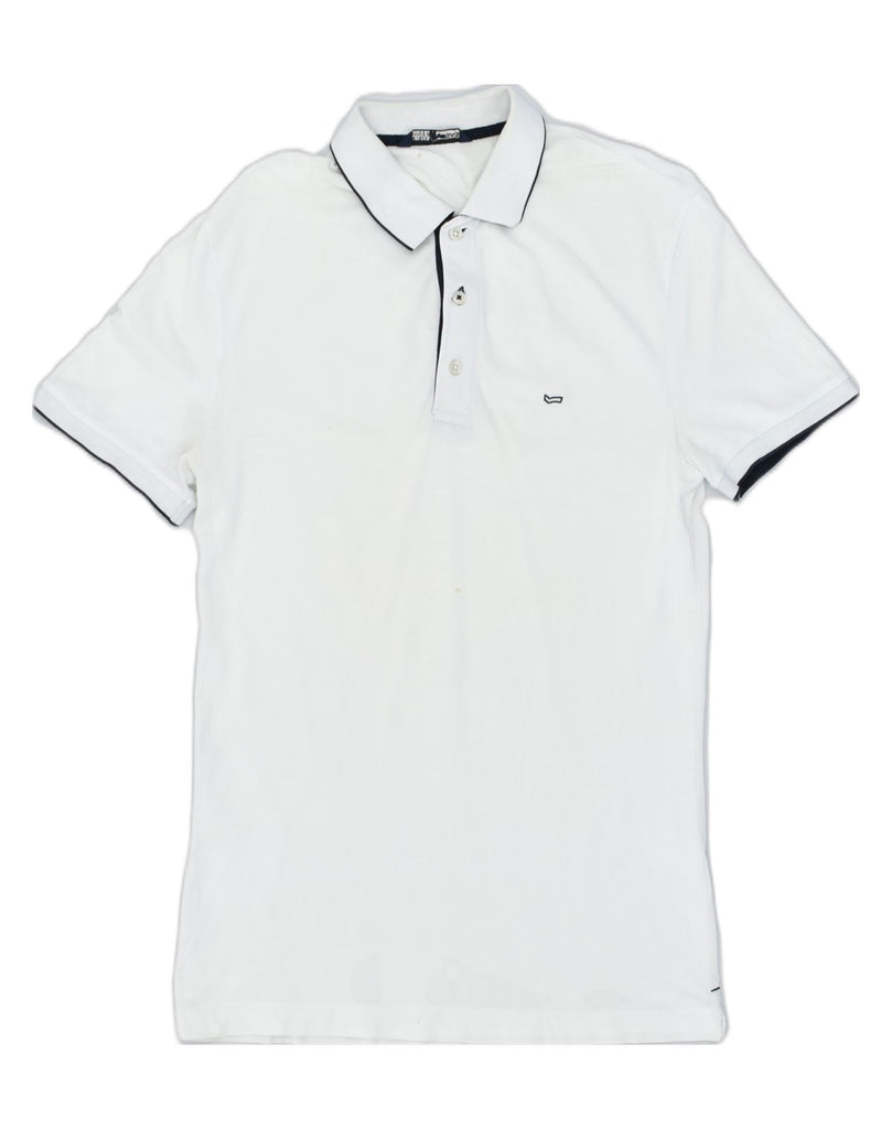 GAS Mens Polo Shirt Small White Cotton | Vintage | Thrift | Second-Hand | Used Clothing | Messina Hembry 