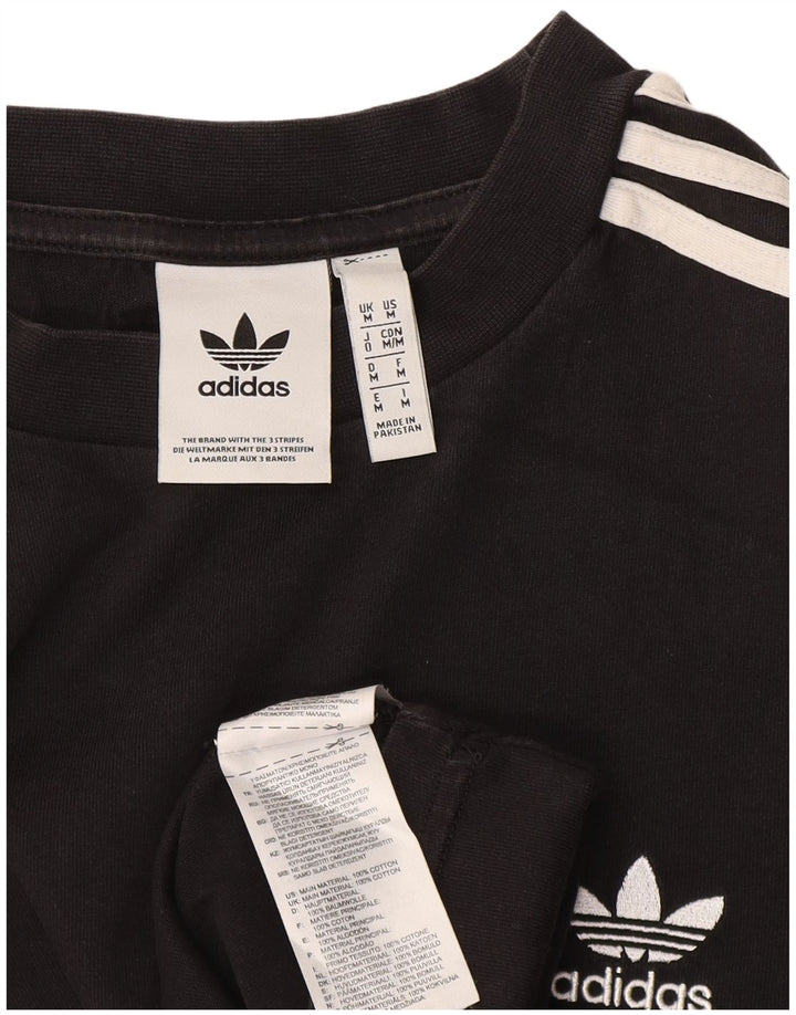 Adidas Mens T-Shirt Top Medium Black Cotton