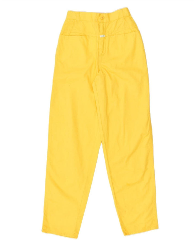 BENETTON Girls Tapered Casual Trousers 11-12 Years W21 L27 Yellow Cotton | Vintage Benetton | Thrift | Second-Hand Benetton | Used Clothing | Messina Hembry 