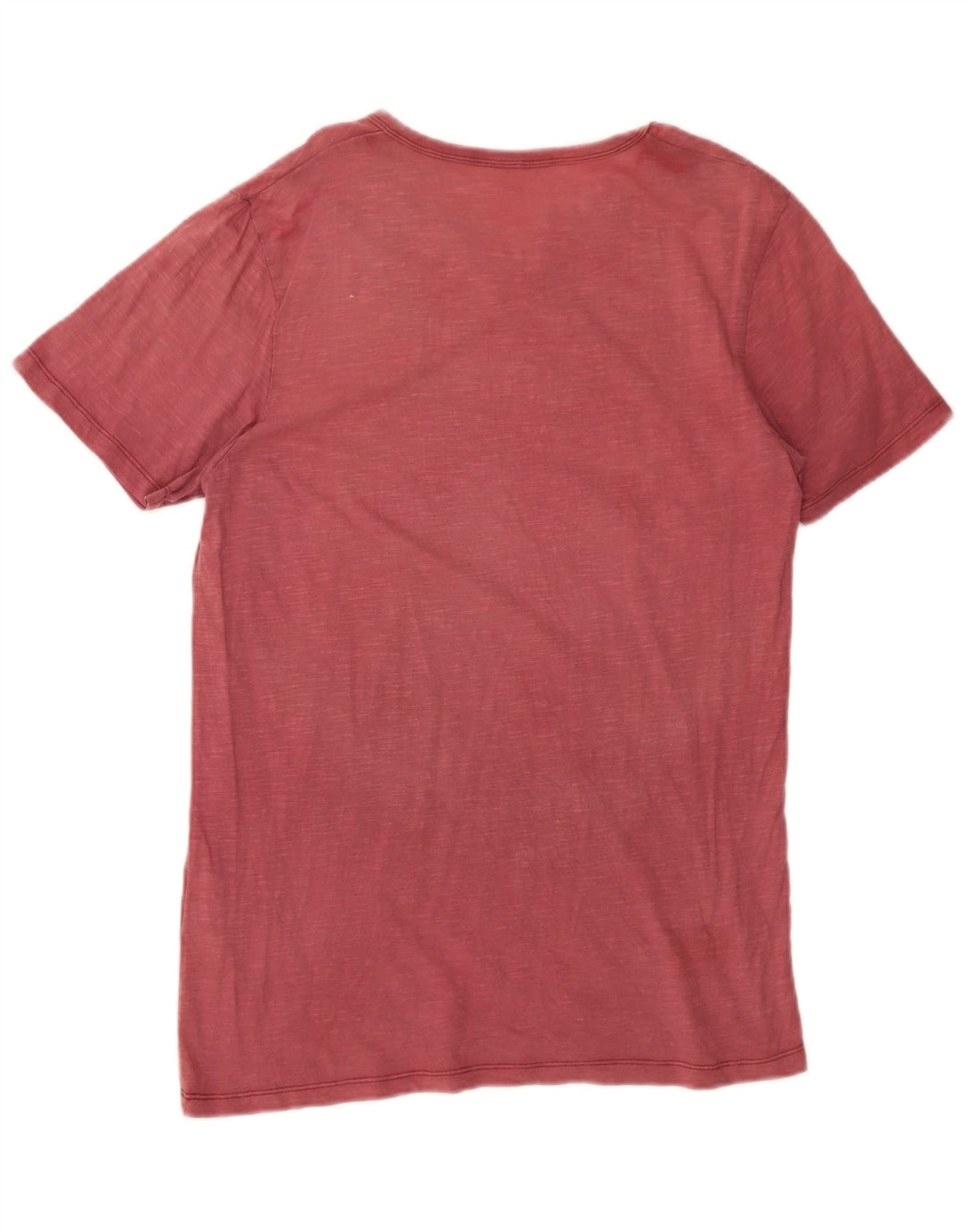 Jack & Jones Mens T-Shirt Top Large Pink Flecked Cotton