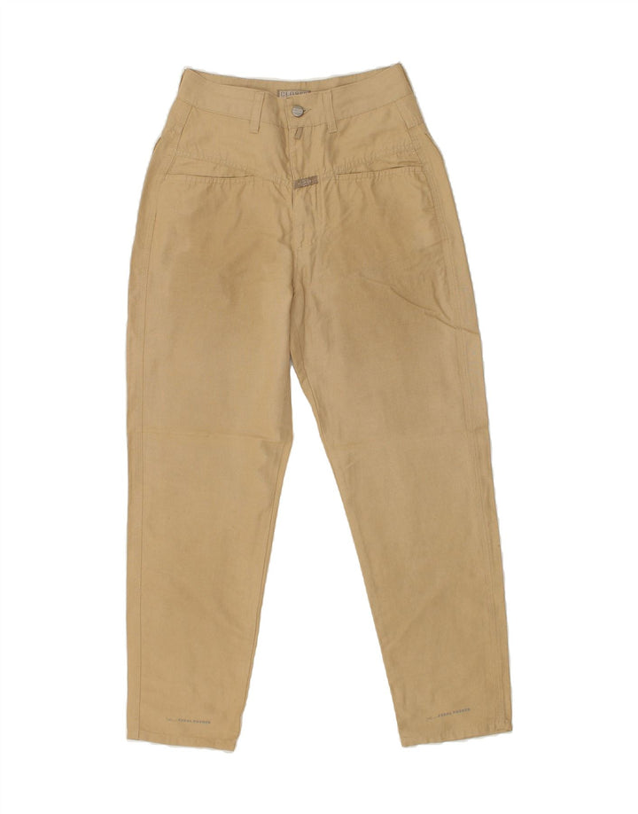 CLOSED Womens High Waist Casual Trousers IT 42 Medium W26 L26  Beige | Vintage Closed | Thrift | Second-Hand Closed | Used Clothing | Messina Hembry 
