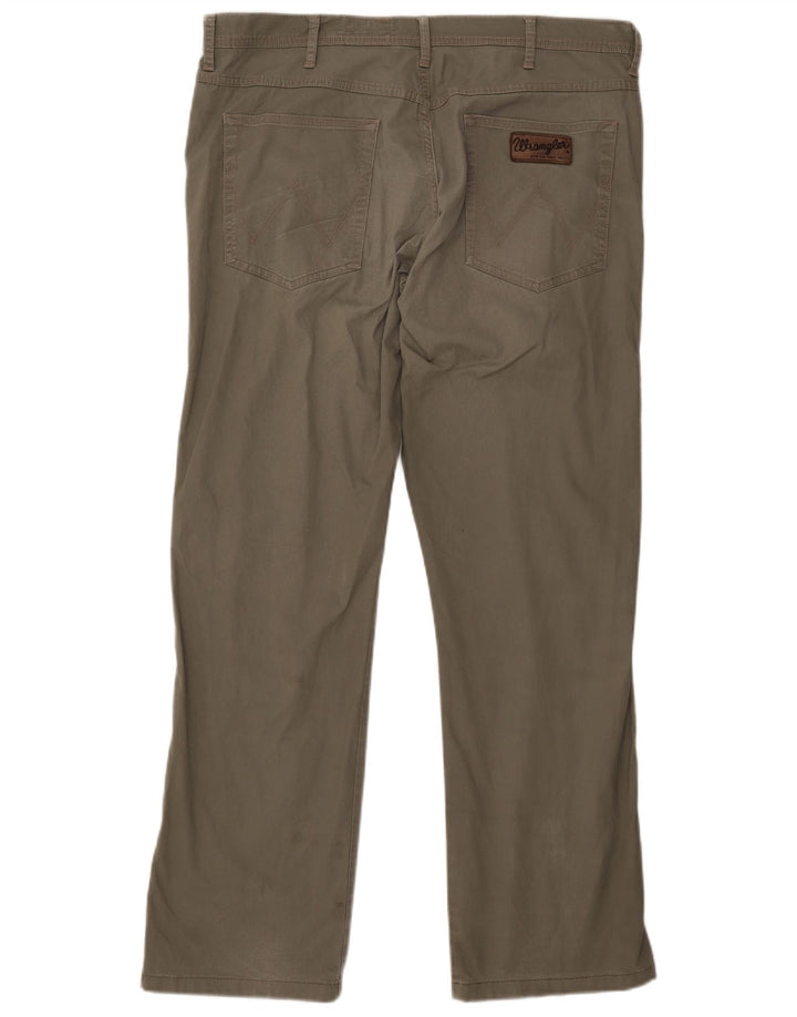WRANGLER Mens Arizona Stretch Straight Casual Trousers W38 L34 Khaki