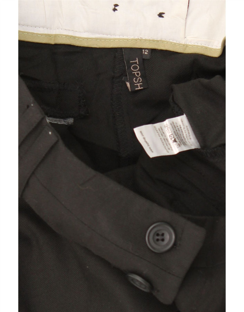 TOPSHOP Womens Bootcut Casual Trousers UK 12 Medium W34 L34  Black Vintage Topshop and Second-Hand Topshop from Messina Hembry 