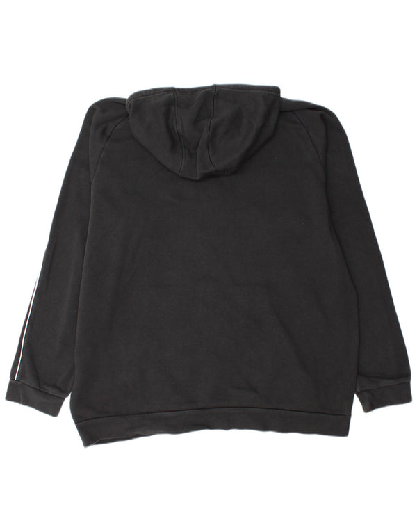 ADIDAS Mens Hoodie Jumper 2XL Black Cotton