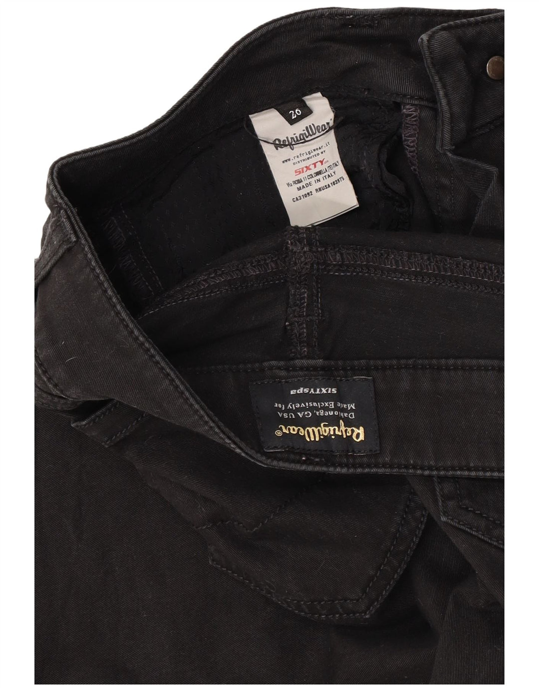 Refrigiwear Womens Casual Shorts W26 Small Black Cotton