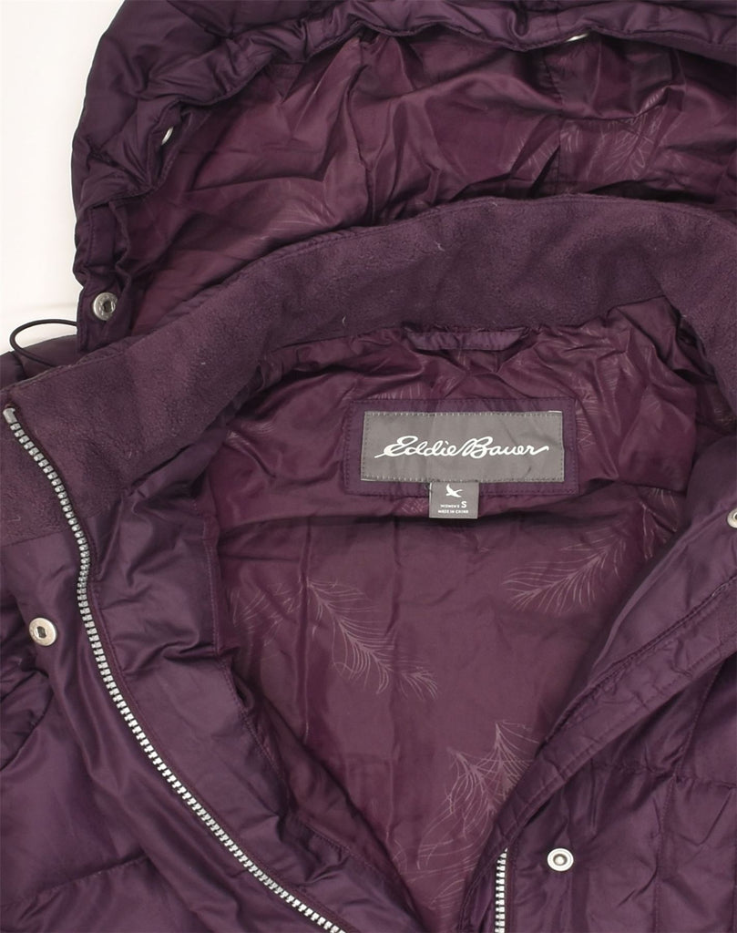 EDDIE BAUER Womens Hooded Padded Coat UK 10 Small Purple Polyester | Vintage Eddie Bauer | Thrift | Second-Hand Eddie Bauer | Used Clothing | Messina Hembry 