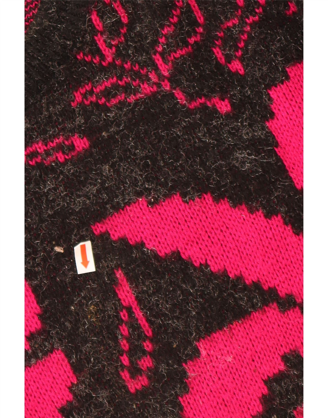 VINTAGE Womens Boat Neck Jumper Sweater UK 20 2XL Black Floral Acrylic