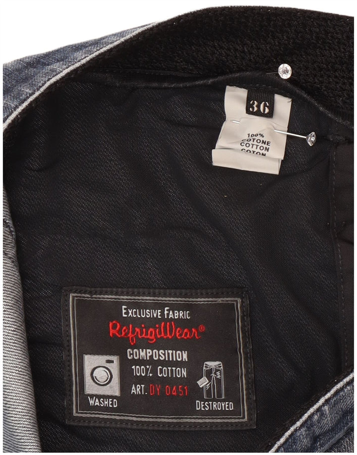 Refrigiwear Mens Straight Jeans W36 L34 Blue Cotton