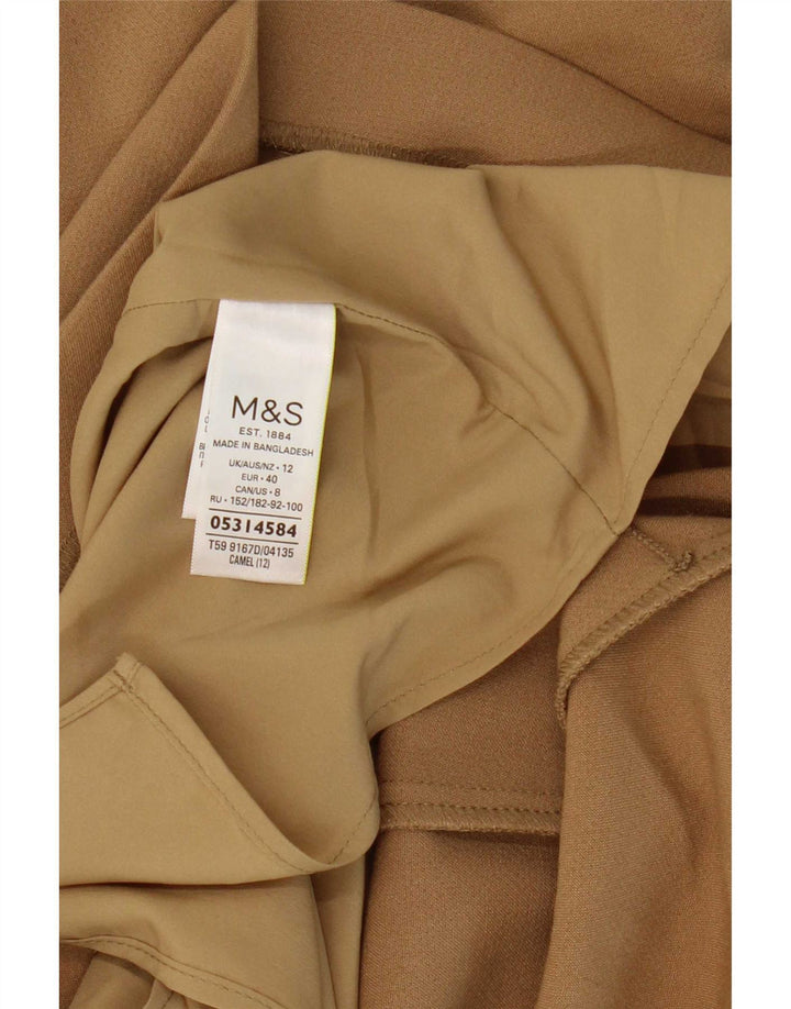 Marks & Spencer Womens Off Shoulder Sheath Dress UK 12 Medium Beige