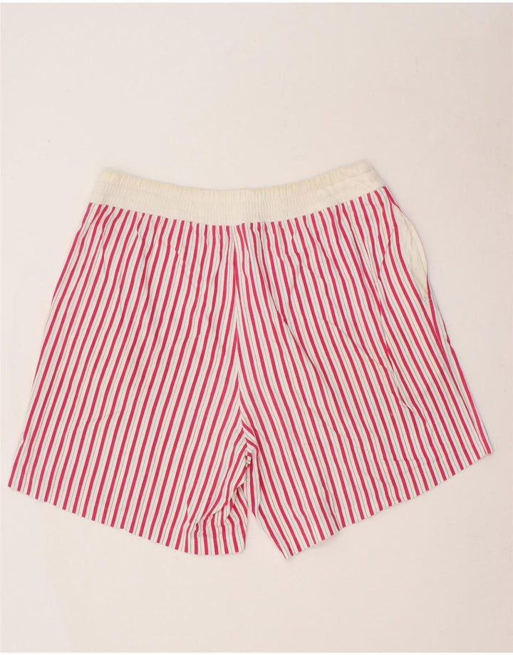VINTAGE Mens Swimwear Large Pink Striped
