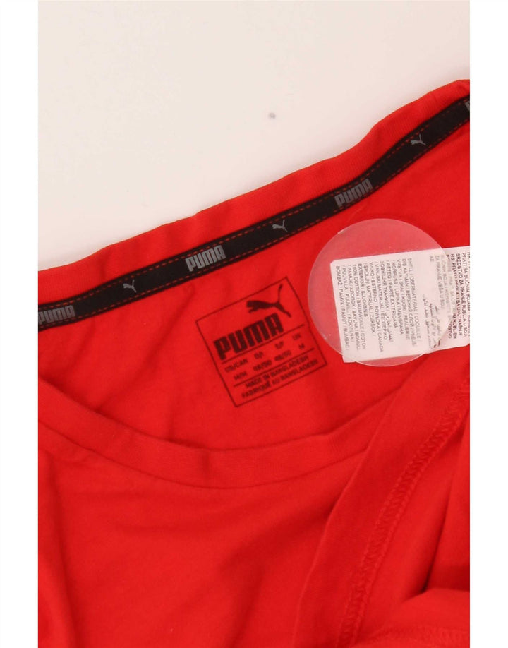 Puma Mens Graphic T-Shirt Top Medium Red Cotton