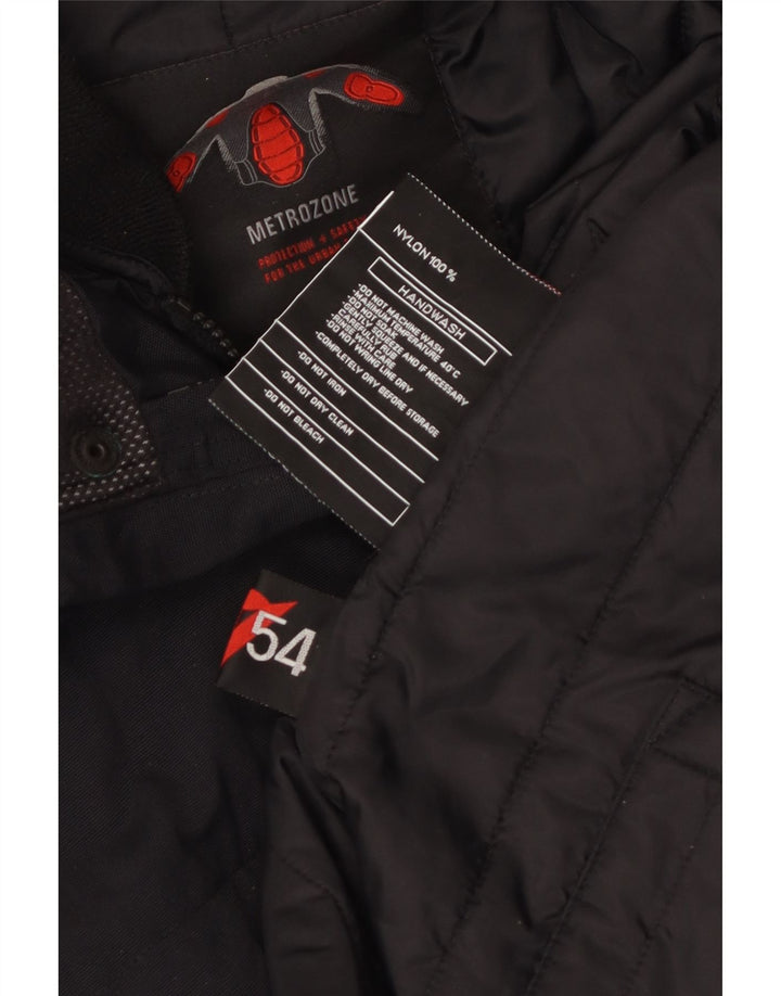 Vintage Mens Utility Jacket IT 54 2XL Black Nylon