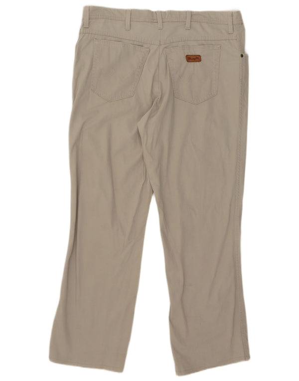 Wrangler Mens Texas Stretch Straight Casual Trousers W42 L28 Grey Cotton