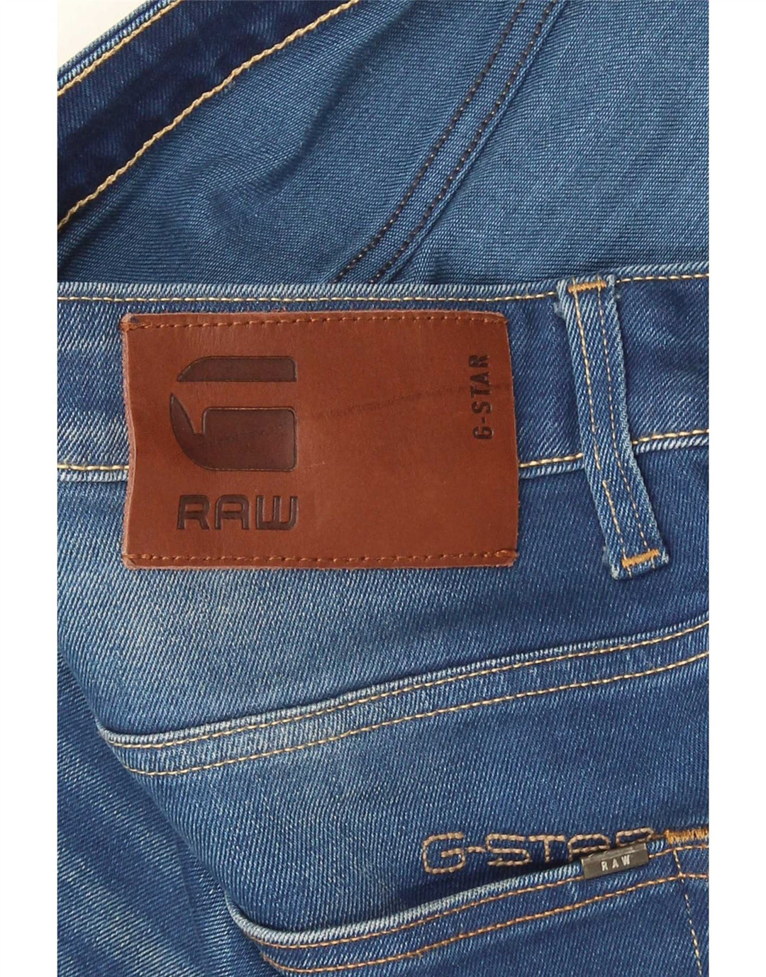 G-Star Mens 3301 Slim Jeans W30 L32 Blue Cotton